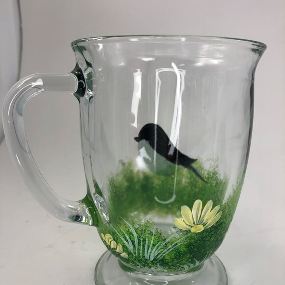 Hand Painted Glass Coffe/Tea Cup - Picture 4 of 6
